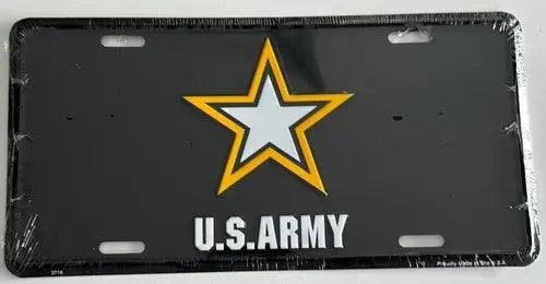 License Plate: US ARMY Sign