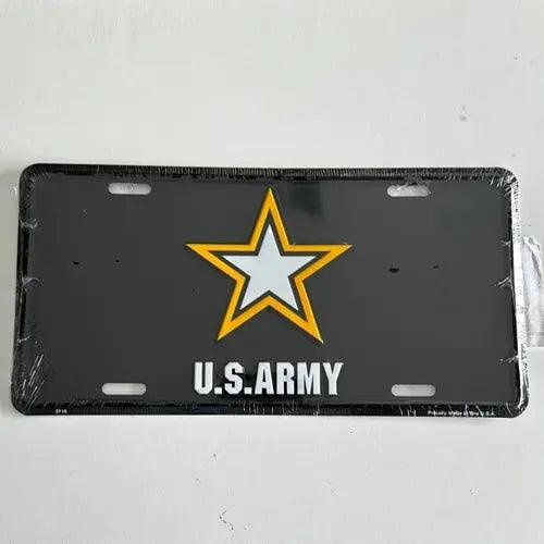 License Plate: US ARMY Sign view 2